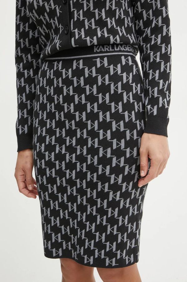 Karl Lagerfeld Suknja Karl Lagerfeld boja: crna, midi, pencil, A1W12006