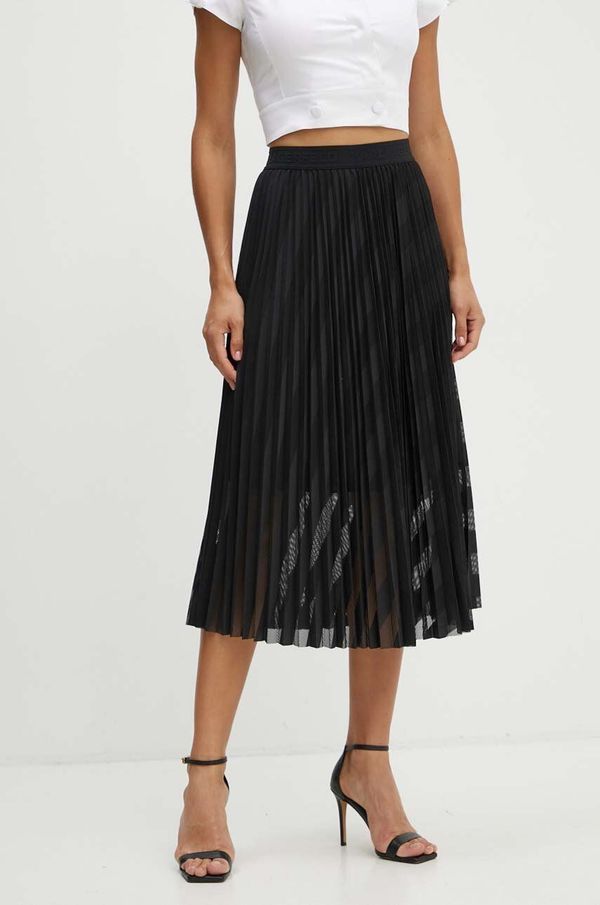 Karl Lagerfeld Suknja Karl Lagerfeld boja: crna, midi, širi se prema dolje, 245W1201