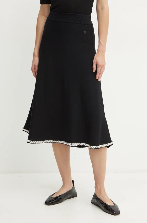 Karl Lagerfeld Suknja Karl Lagerfeld boja: crna, midi, širi se prema dolje, 246W1207