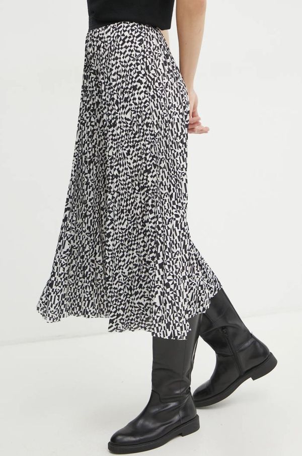 Karl Lagerfeld Suknja Karl Lagerfeld boja: crna, midi, širi se prema dolje, A1W12026