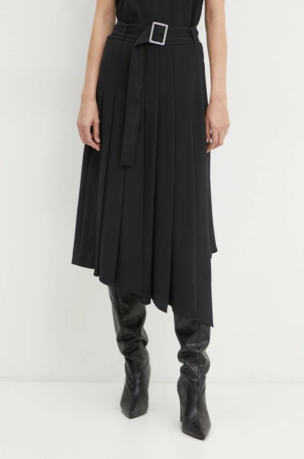 Karl Lagerfeld Suknja Karl Lagerfeld boja: crna, midi, širi se prema dolje, A1W12031