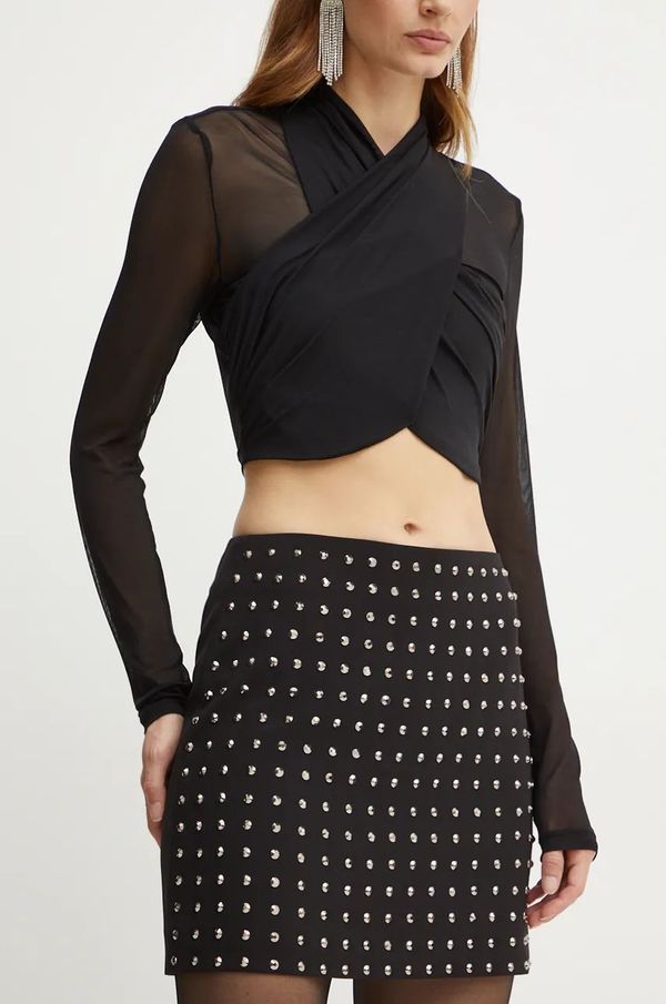 Karl Lagerfeld Suknja Karl Lagerfeld boja: crna, mini, ravna, 246W1203