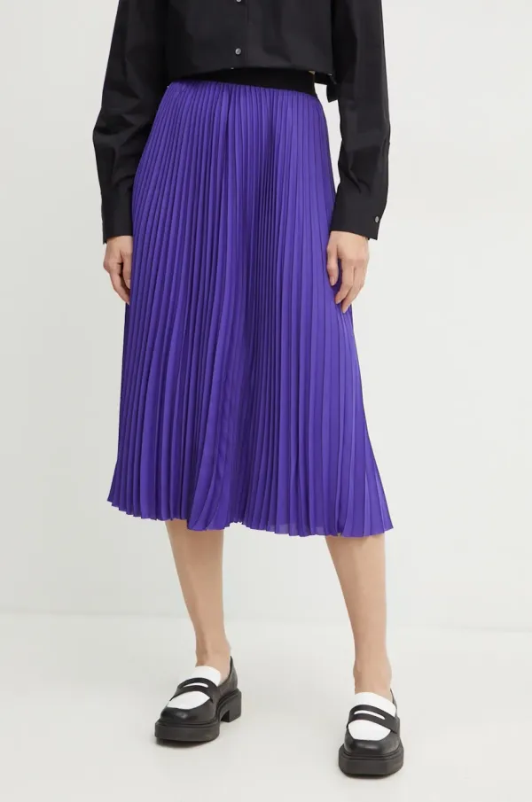 Karl Lagerfeld Suknja Karl Lagerfeld boja: ljubičasta, midi, širi se prema dolje, 246W1201