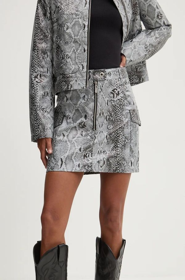 Karl Lagerfeld Jeans Suknja Karl Lagerfeld Jeans boja: siva, mini, širi se prema dolje, 246J1204