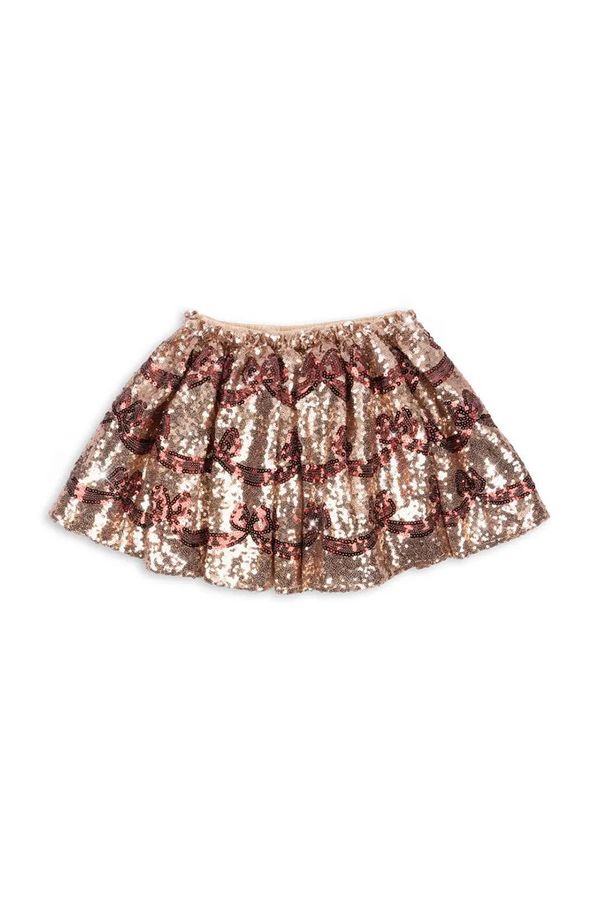 Konges Sløjd Suknja Konges Sløjd STARLA BOW WOW SKIRT boja: zlatna, mini, širi se prema dolje, KS102173