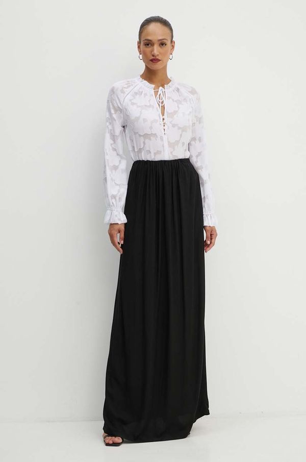 La Mania Suknja La Mania boja: crna, maxi, širi se prema dolje, FLAVIA