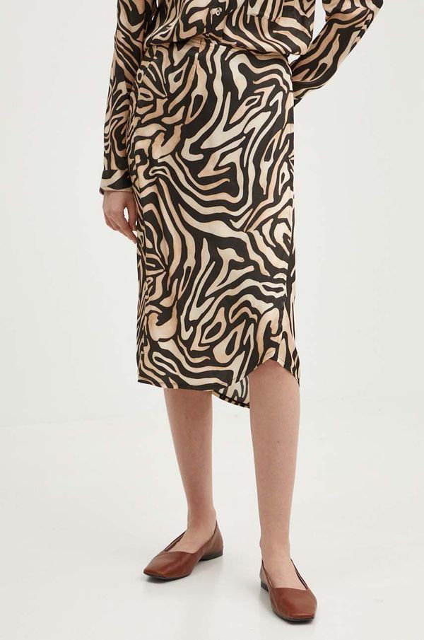 La Petite Française Suknja La Petite Française JAVA boja: bež, midi, ravna