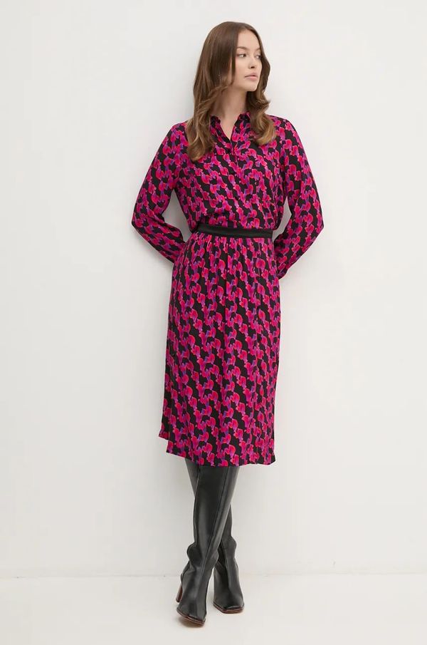 La Petite Française Suknja La Petite Française PFJOVIALE boja: ružičasta, midi, širi se prema dolje, PFJOVIALE