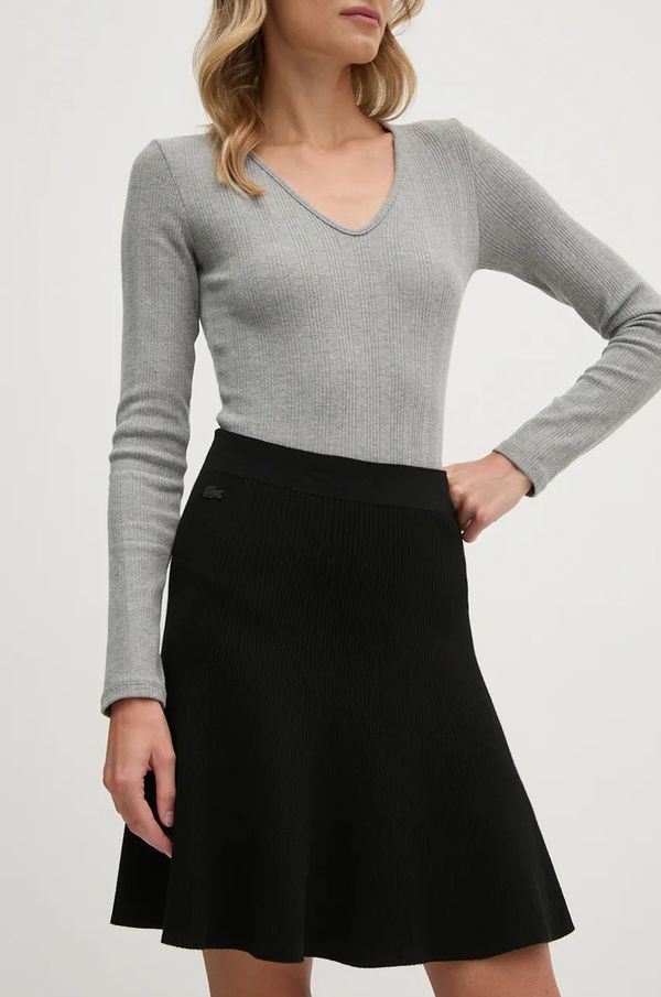 Lacoste Suknja Lacoste boja: crna, mini, širi se prema dolje, JF2540