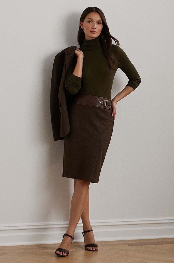 Lauren Ralph Lauren Suknja Lauren Ralph Lauren boja: zelena, midi, pencil, 200951341