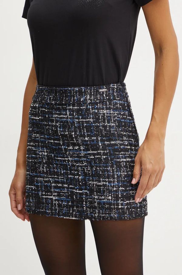 Liu Jo Suknja Liu Jo boja: crna, mini, pencil, WF4565 T1040