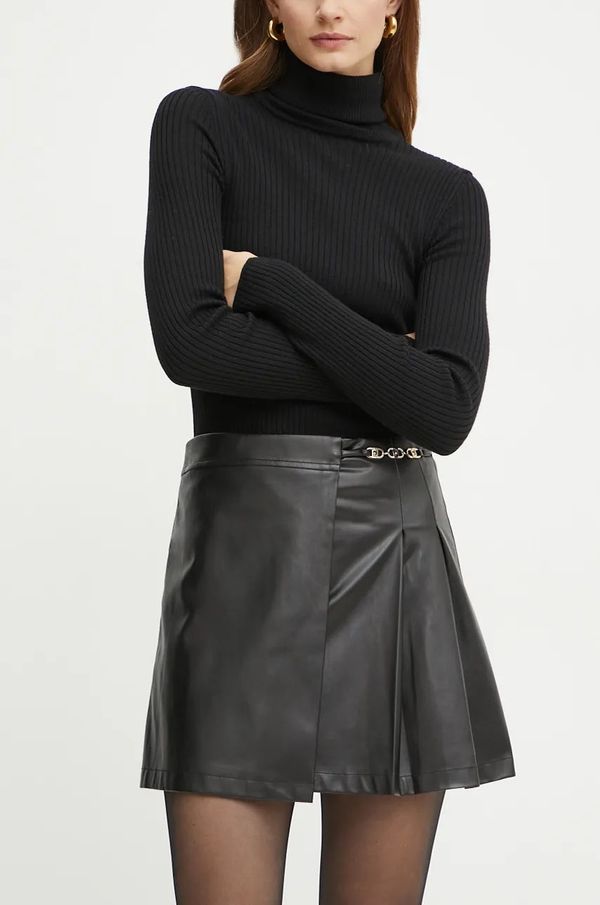 Liu Jo Suknja Liu Jo boja: crna, mini, širi se prema dolje, WF4152 E0392