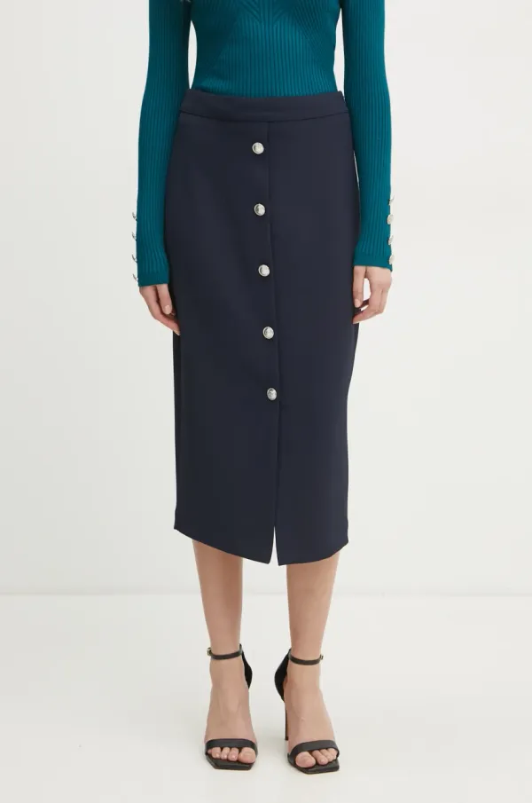 Liu Jo Suknja Liu Jo boja: tamno plava, midi, pencil, WA5376.T0486