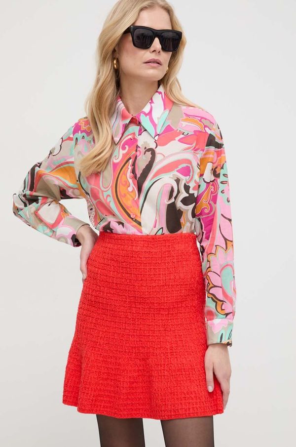 Luisa Spagnoli Suknja Luisa Spagnoli boja: crvena, mini, širi se prema dolje