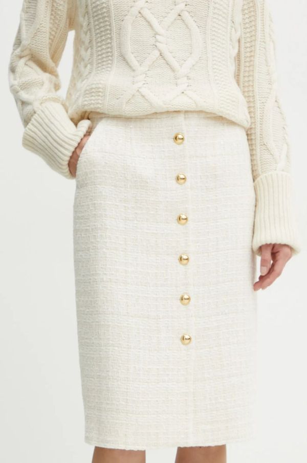 Luisa Spagnoli Suknja Luisa Spagnoli FETTUCCIA boja: bež, mini, ravna, 541489