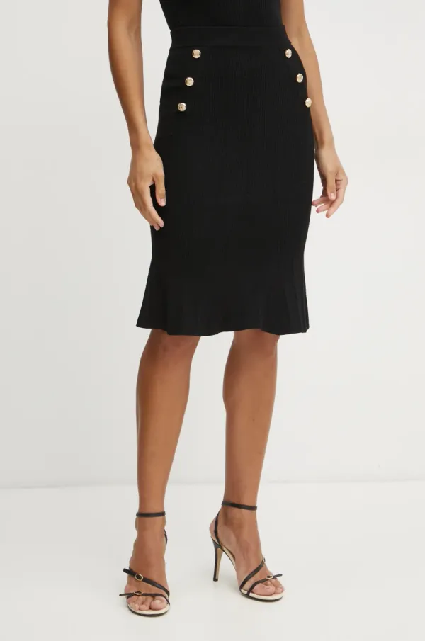 Marciano Guess Suknja Marciano Guess GRACE boja: crna, midi, ravna, 5RGD07 5810Z