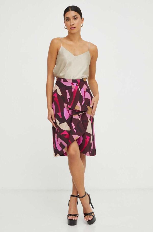 Marella Suknja Marella boja: bordo, midi, ravna