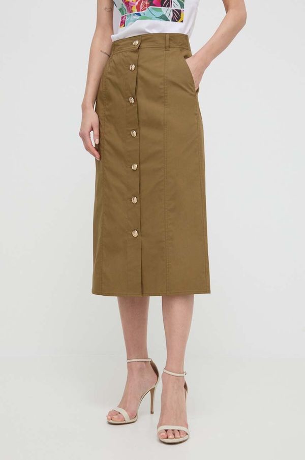Marella Suknja Marella boja: zelena, midi, ravna