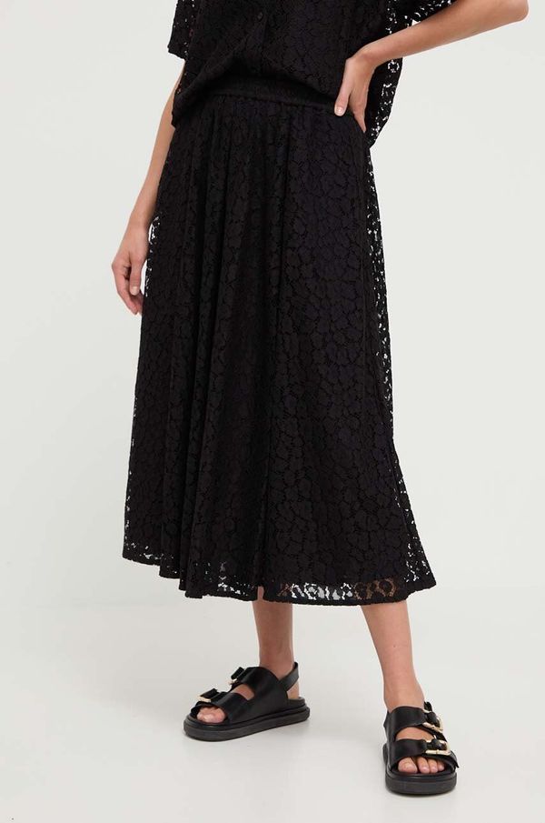 MICHAEL Michael Kors Suknja MICHAEL Michael Kors boja: crna, midi, širi se prema dolje