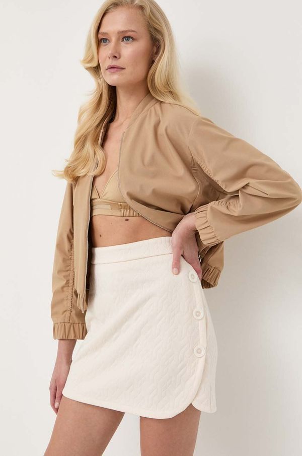 Morgan Suknja Morgan boja: bež, mini, ravna