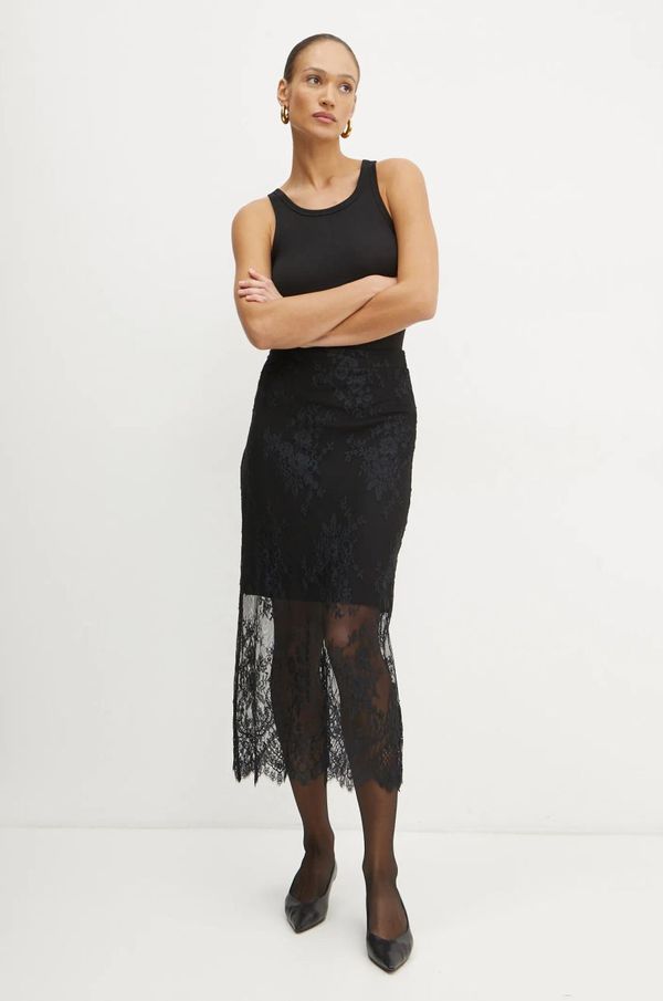 Morgan Suknja Morgan JDENTY boja: crna, maxi, ravna, JDENTY