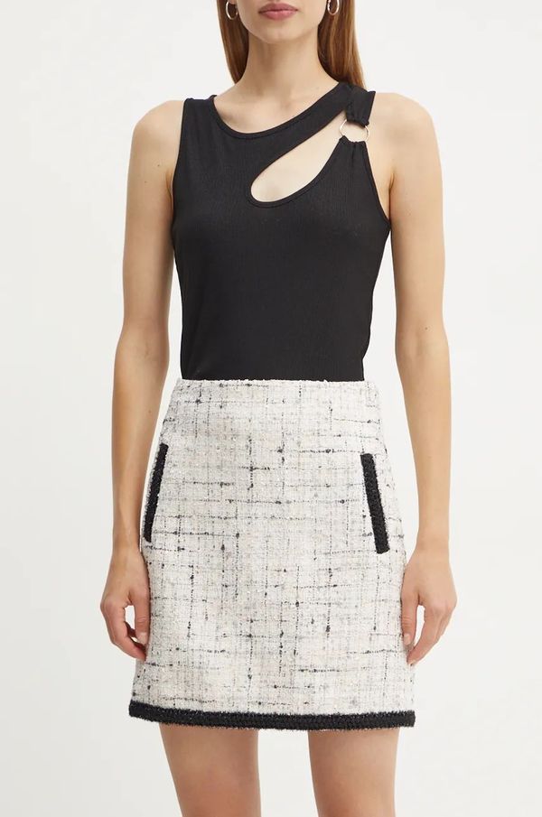 Morgan Suknja Morgan JRODY boja: bež, mini, širi se prema dolje, JRODY