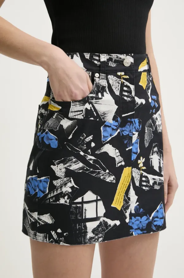 Moschino Jeans Suknja Moschino Jeans boja: crna, mini, ravna, 0116 3241