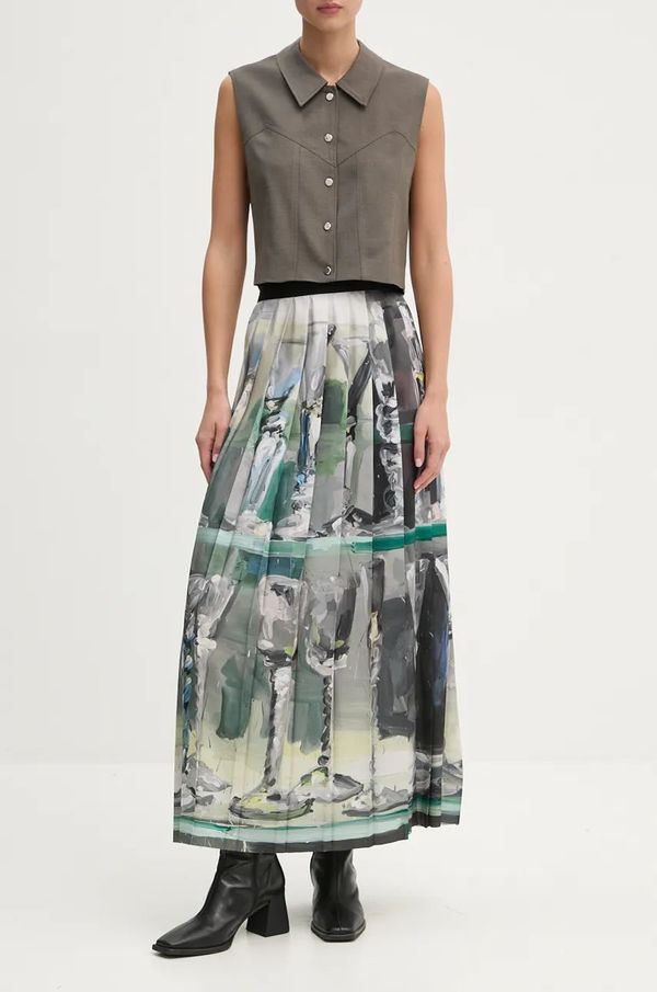 MSGM Suknja MSGM boja: zelena, maxi, širi se prema dolje, 3742MDD11P.247963