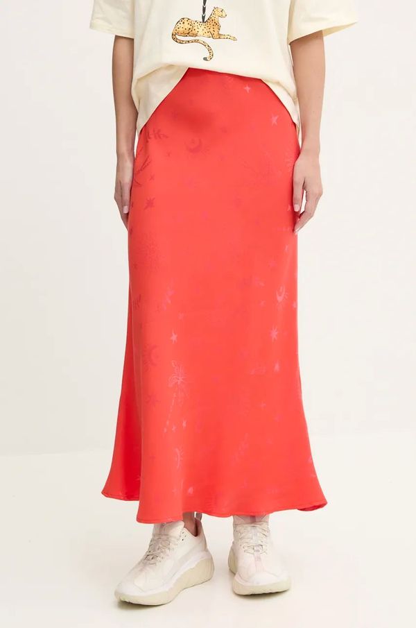 Never Fully Dressed Suknja Never Fully Dressed Dorris Skirt boja: crvena, maxi, širi se prema dolje, NFDSK549
