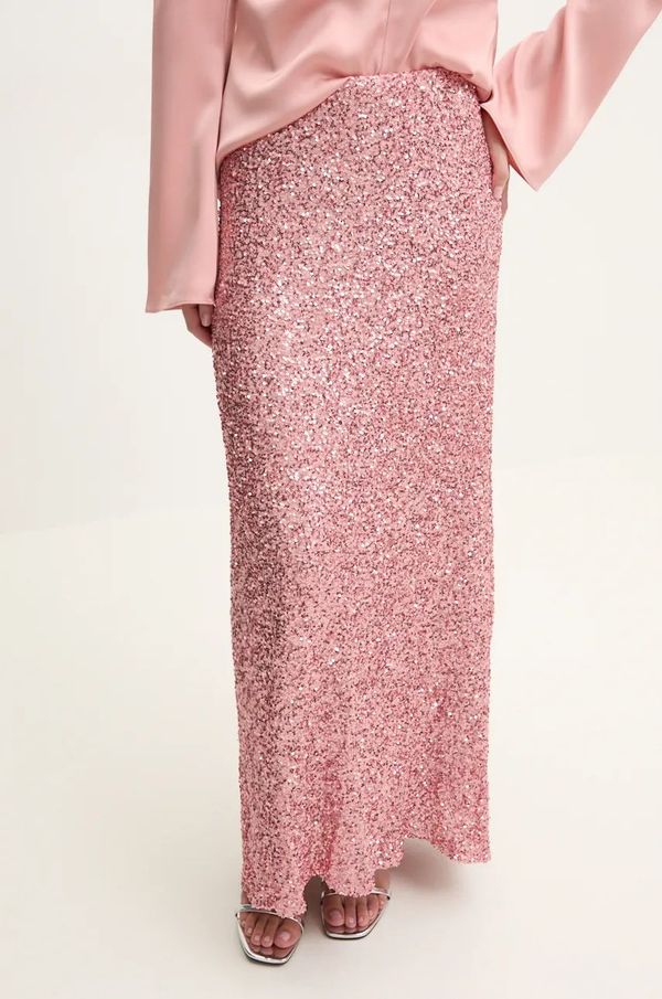 Never Fully Dressed Suknja Never Fully Dressed Dorris Skirts boja: ružičasta, maxi, ravna, NFDSK564