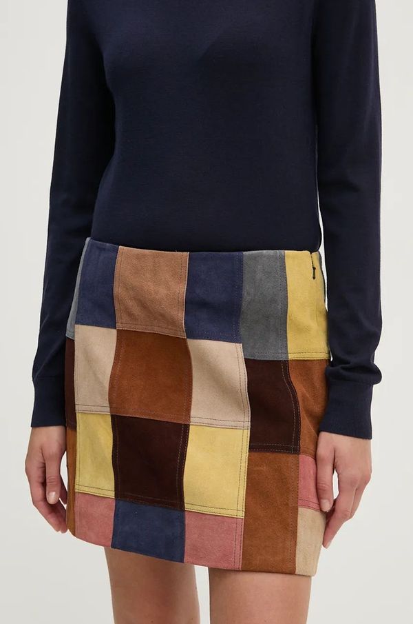 BA&SH Suknja od brušene kože BA&SH mini, ravna, 1H24ROSA