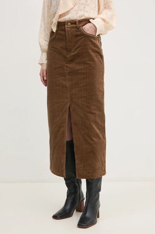 Hoss Intropia Suknja od samta Hoss Intropia boja: zelena, maxi, pencil, 8428073