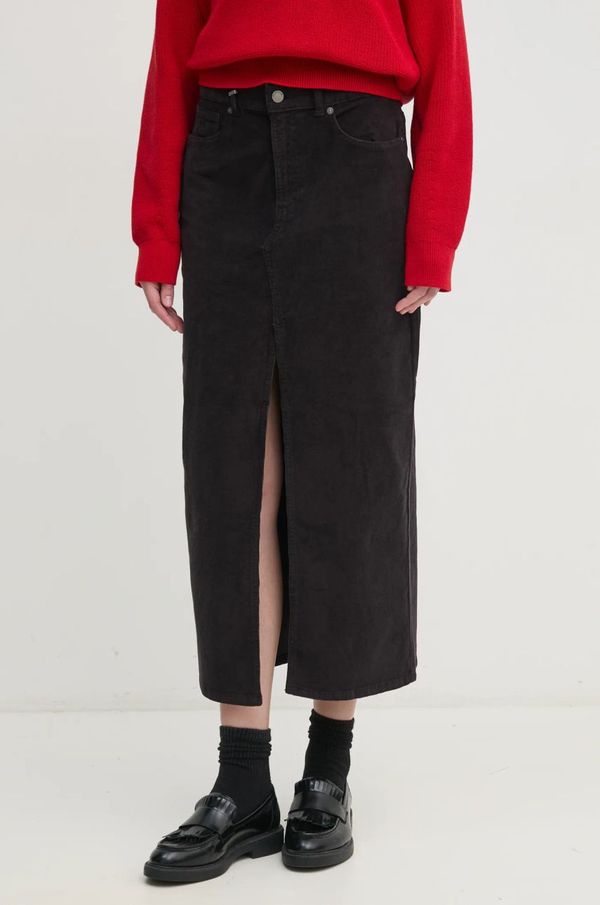 United Colors of Benetton Suknja od samta United Colors of Benetton boja: crna, maxi, ravna, 41ULD0045