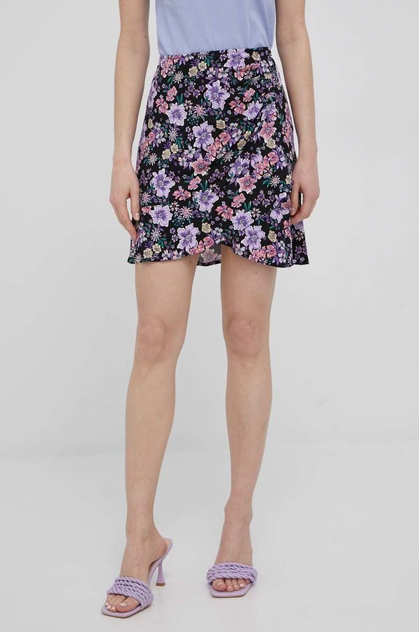 Only Suknja Only boja: ljubičasta, mini, širi se prema dolje