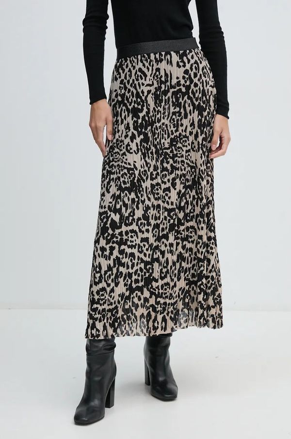 OUI Suknja OUI boja: bež, maxi, širi se prema dolje, 89433