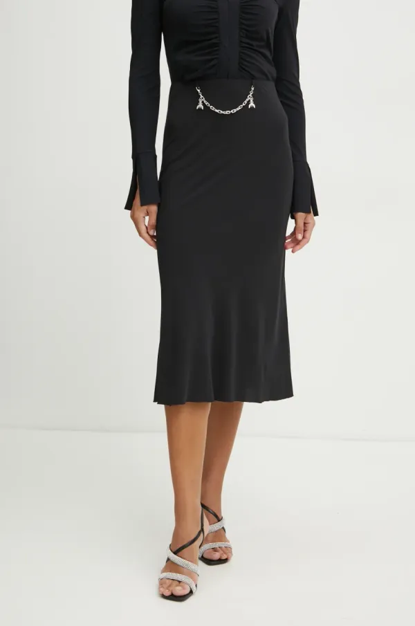 Patrizia Pepe Suknja Patrizia Pepe boja: crna, midi, ravna, 8G0457 A033