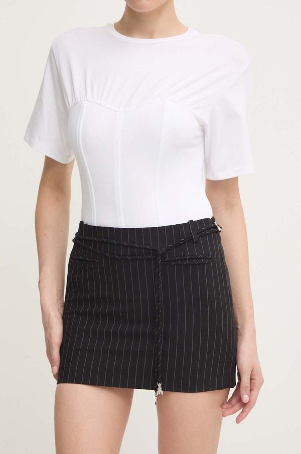 Patrizia Pepe Suknja Patrizia Pepe boja: crna, mini, ravna, 8G0410 A457