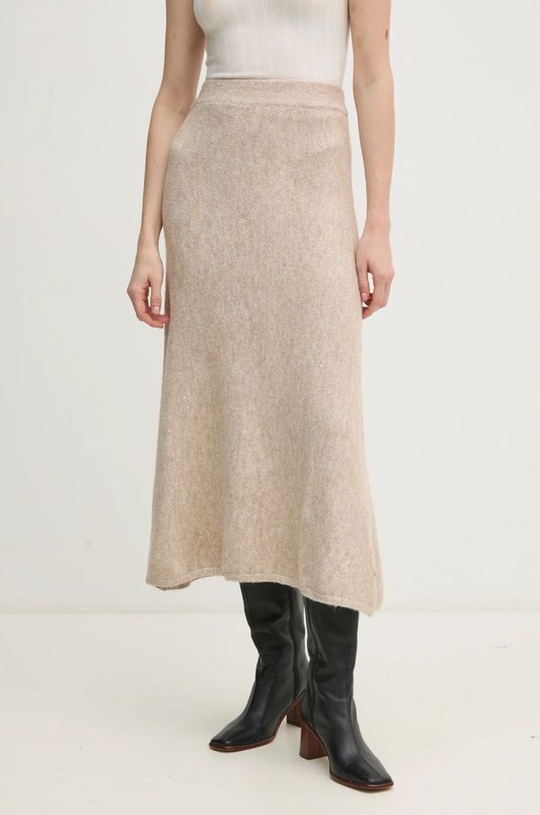 Pedro del Hierro Suknja Pedro del Hierro boja: bež, midi, ravna, 7598311