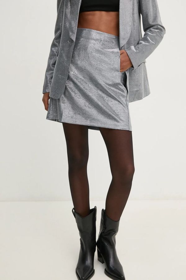 Pedro del Hierro Suknja Pedro del Hierro boja: siva, mini, ravna, 7598315