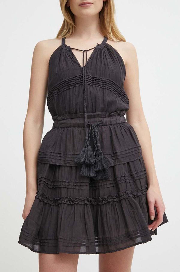 Pepe Jeans Suknja Pepe Jeans DAELYN boja: siva, mini, širi se prema dolje, PL901108