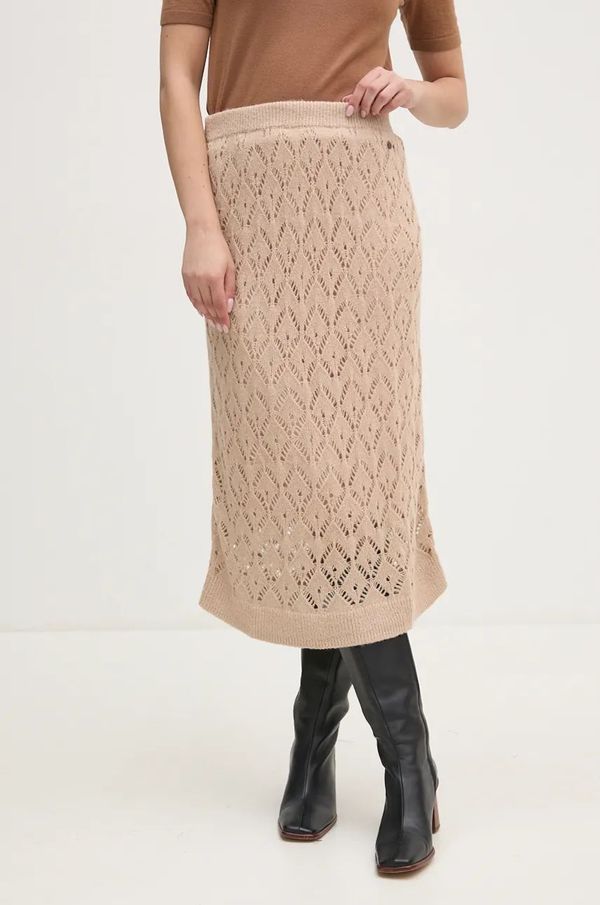 Pepe Jeans Suknja Pepe Jeans HAILEY SKIRT boja: bež, midi, pencil, PL901169