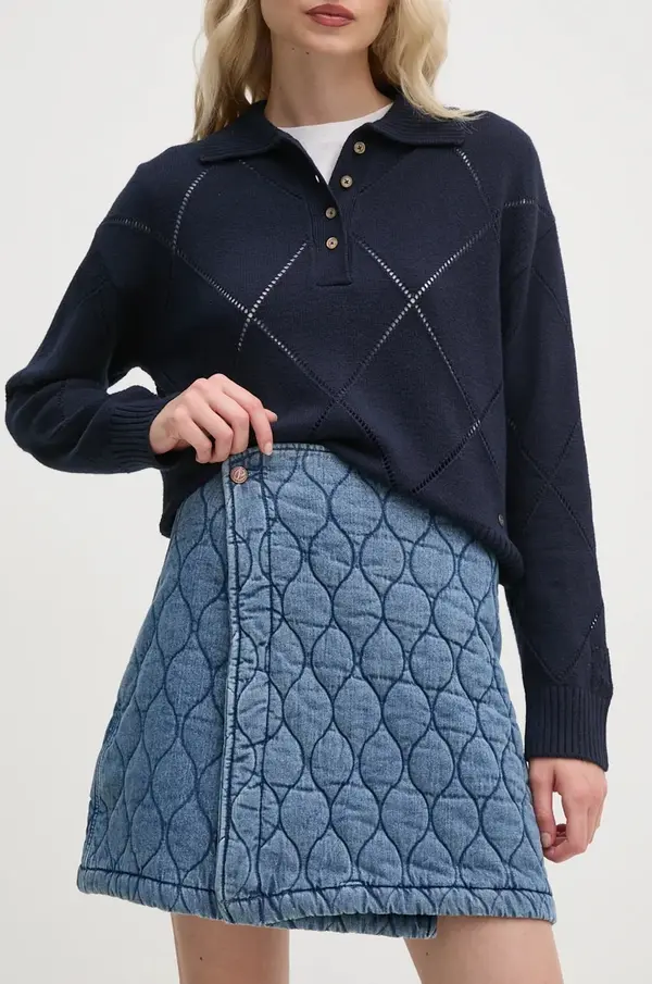 Pepe Jeans Suknja Pepe Jeans MINI SKIRT HW QUILTED