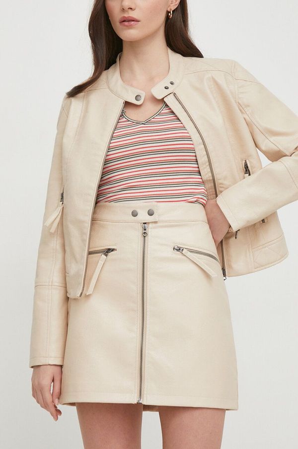 Pepe Jeans Suknja Pepe Jeans SAFIRE boja: bež, mini, širi se prema dolje, PL901095