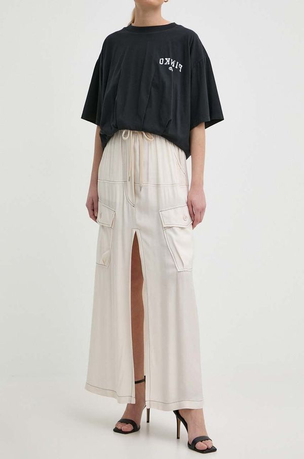 Pinko Suknja Pinko boja: bež, maxi, širi se prema dolje, 103564 A1WU