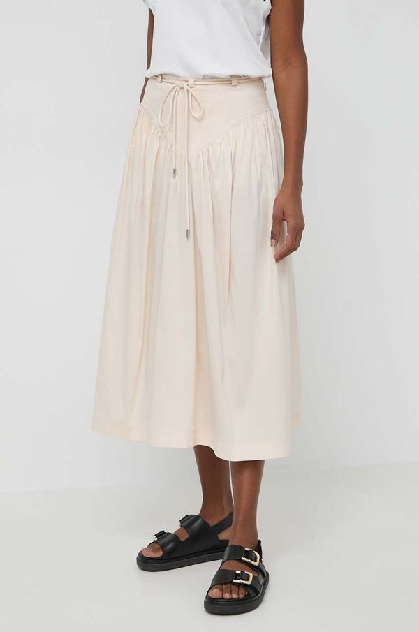Pinko Suknja Pinko boja: bež, midi, širi se prema dolje, 103452 A1TX