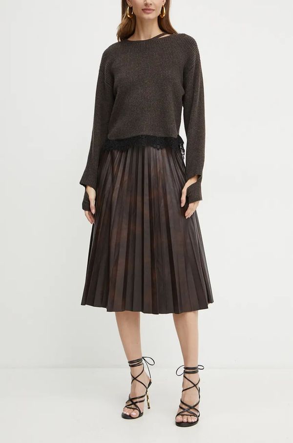 Pinko Suknja Pinko boja: bordo, maxi, širi se prema dolje, 104440 A286