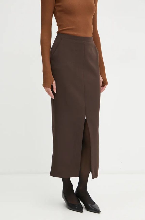 Pinko Suknja Pinko boja: bordo, midi, pencil, 104199 A24J