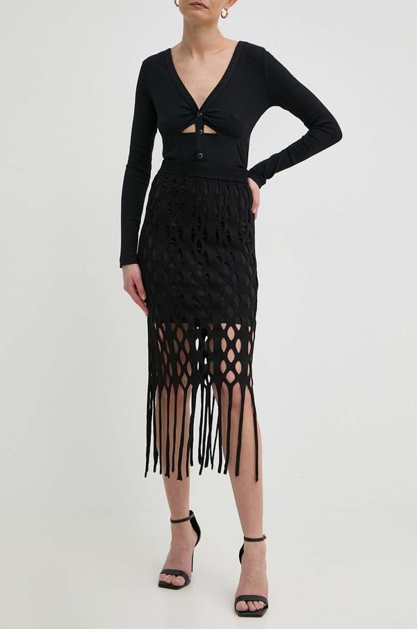 Pinko Suknja Pinko boja: crna, maxi, pencil, 103466 Y7ZX