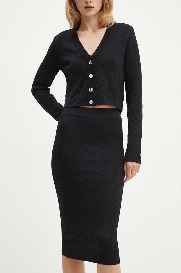 Pinko Suknja Pinko boja: crna, midi, pencil, 103973 A21T