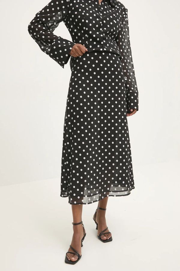 Rotate Suknja Rotate 0 boja: crna, midi, širi se prema dolje, 113257000